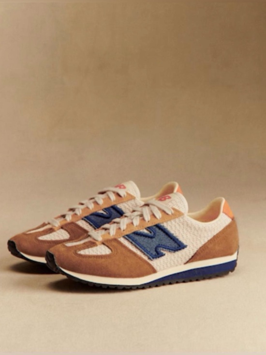 Sezane Shoes - Sézane X New Balance Ecru / Brown Sneaker - Size unisex US 7.5 (Women’s 9)
